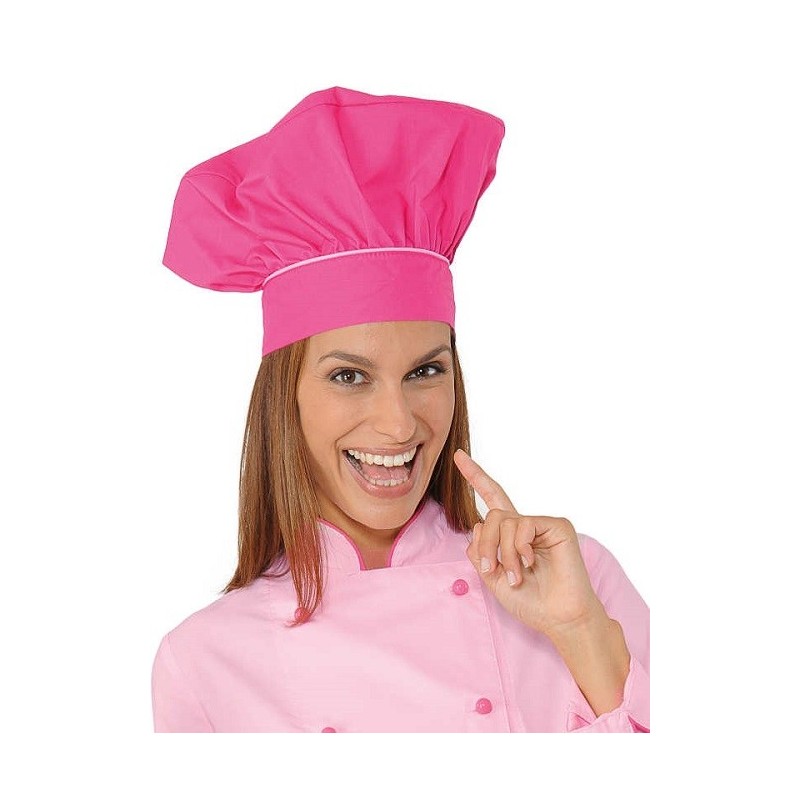 Cappello cuoco femminile fuxia/rosa per cake design- Isacco