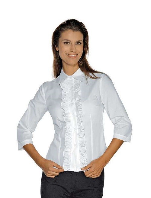 Camicie cameriere: Camicia donna bianca manica 3/4