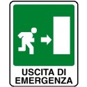 Cartello uscita di emergenza verso destra 250x310