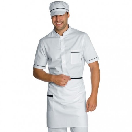 COD. 4711 - Grembiule Chef e da cucina, bianco, unisex, taglia unica, con  lacci laterali. - Cotoniera Facchini