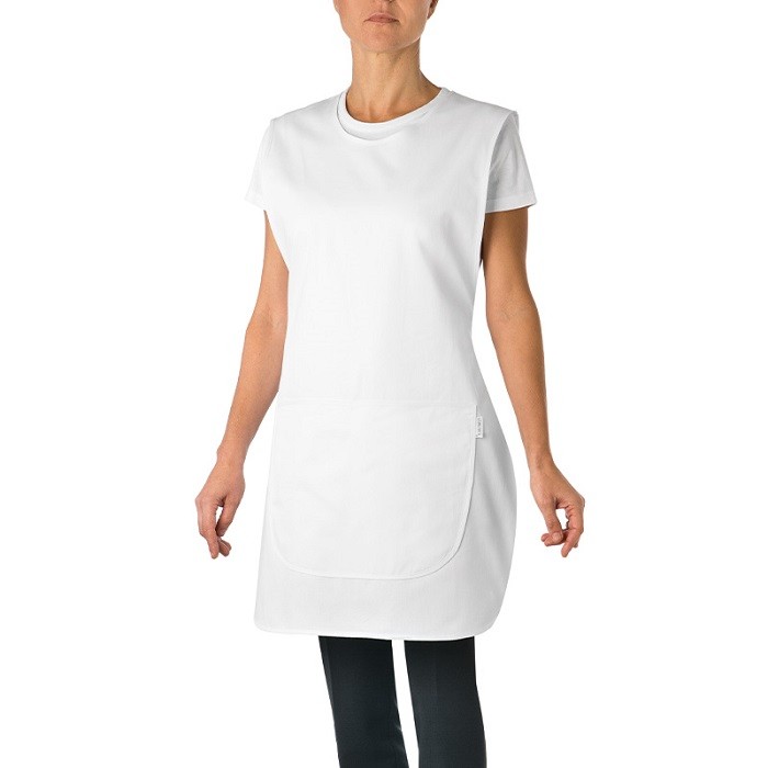 Casacca/poncho da lavoro donna Tulipano bianco con tasca anteriore per  estetiste, infermiere - Giblor's 