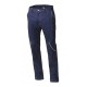 Pantalone da lavoro unisex Boston slim fit blu/grigio elasticizzato con inserti rifrangenti per operai/elettricisti - Siggi