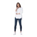 Casacca da lavoro donna/donna curvy Melissa manica lunga modello camicia in vari colori per banconiste/estetiste - Siggi