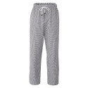 Pantalone da lavoro unisex Plutone a quadretti bianco/nero per cuochi e pizzaioli- Giblor's