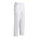 Pantalone da lavoro unisex bianco in microfibra con elastico in vita per chef, pizzaiolo, cake designer - Egochef