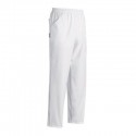 Pantalone da lavoro unisex bianco in microfibra con elastico in vita per chef, pizzaiolo, cake designer - Egochef